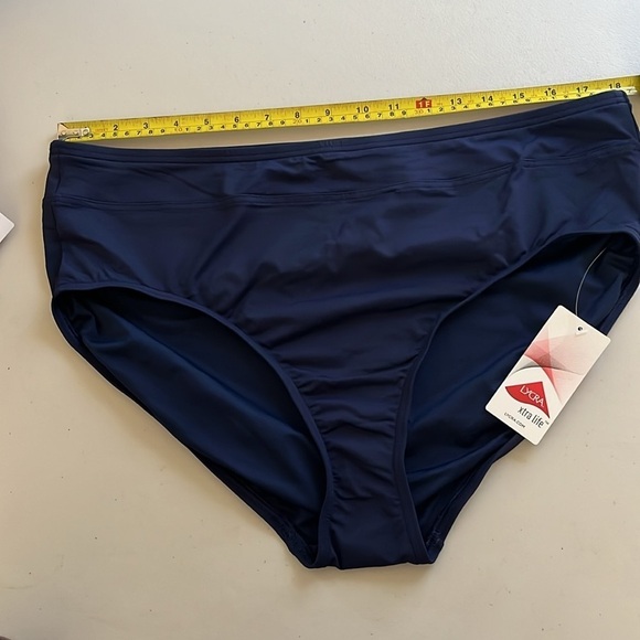 NEW! Lands' End - Women's High Leg High Waisted Bikini bottom Size 1X. Navy. - Picture 3 of 8